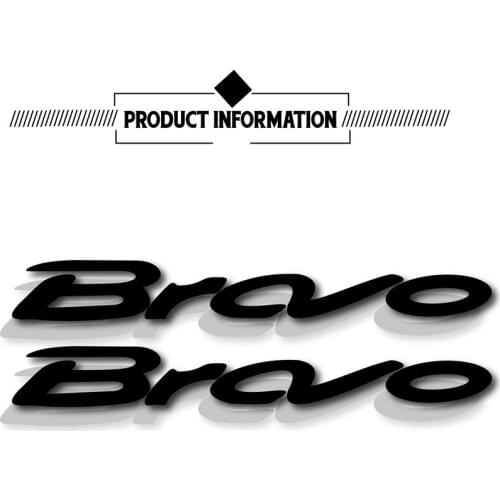 New motorcycle bicycle fuel tank sticker wheel helmet MOTO waterproof reflective logo for Bravo