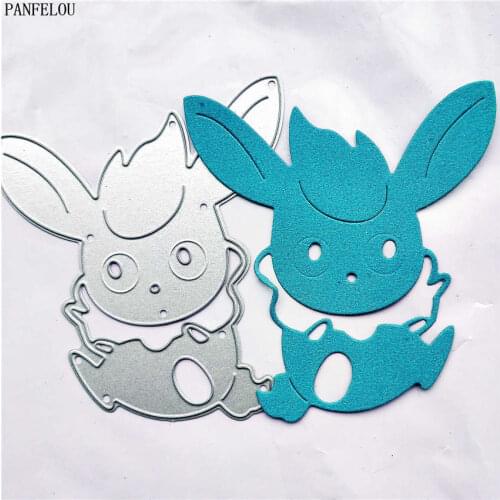 PANFELOU Cartoon rabbit paper die cutting dies for Scrapbooking/DIY Easter wedding Embossing mould cards