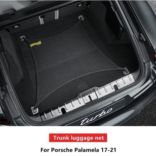 Suitable for Porsche Cayenne Macan Palamela car trunk net bag luggage storage net Fixed net