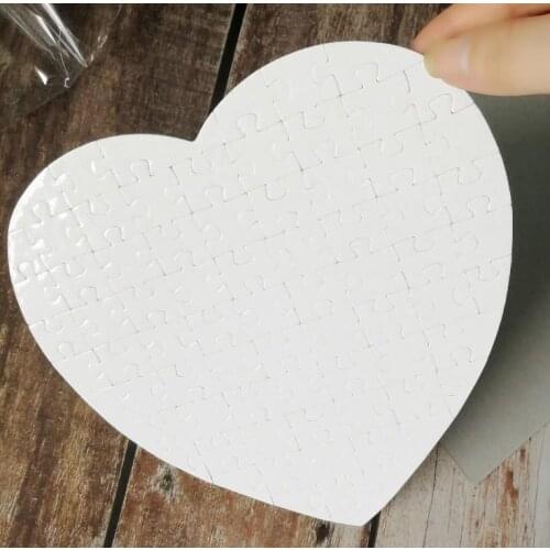 Blank heart-shaped Sublimation Puzzles blank pearl Jigsaw free shipping 50pcs/lot SN230