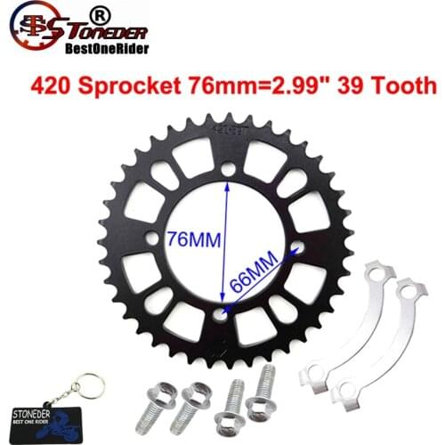 STONEDER 420 76mm 39 T Rear Chain Sprocket For Chinese Pit Dirt Trail Bike Motorcycle Motocross 50cc-160cc IMR KLX SDG