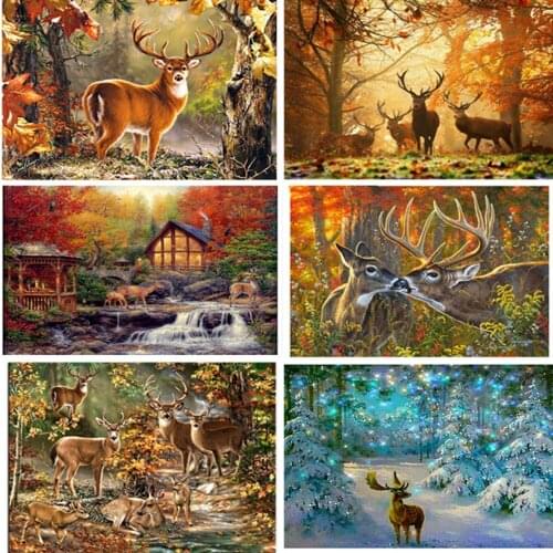 Deer and bird rhinestone pasted cross stitch full square&round 5d diamond painting abstract handcraft crafts home decor wedding