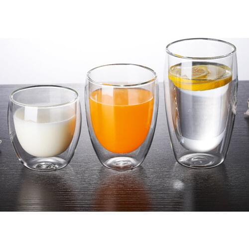 Hot Handmade Double Glass Transparent Heat Insulating Cup Tea Beverage Coffee Cup High Temperature Resistance Health And Safety