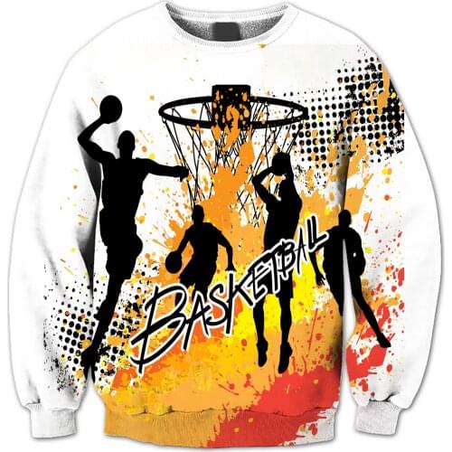 REAL American US SIZE Basketball is Life Sublimation Print Plus Size Crew Neck Sweatshirt