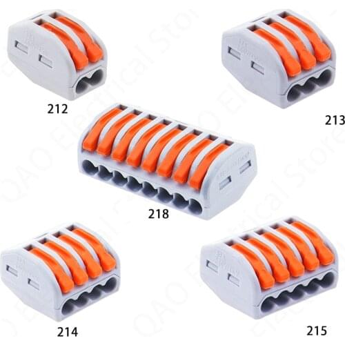 30/50/100pcs Universal Cable wire Connectors 222 TYPE Fast Home Compact wire Connection push in Wiring Terminal Block 2-8 Pin