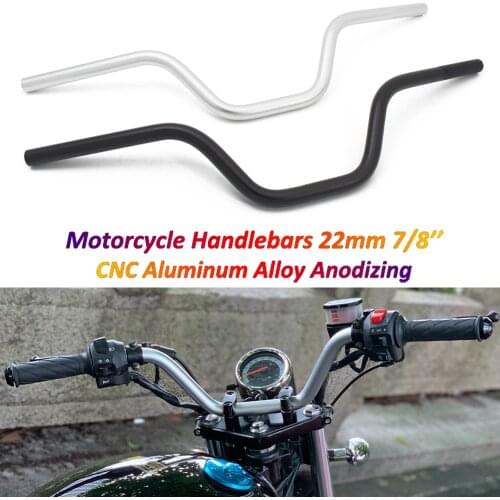 Universal for Renthal Motorcycle Handlebar 22mm 7/8‘’ Aluminum Alloy Motorbike Retro Steering Wheel for GN SR guidon de moto