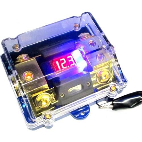 100A Car Audio Insurance Fuse Tube Stereo Power Holder Fusible Box With Voltage One In Two Out Car Fuse Accessories For 0GA/2GA