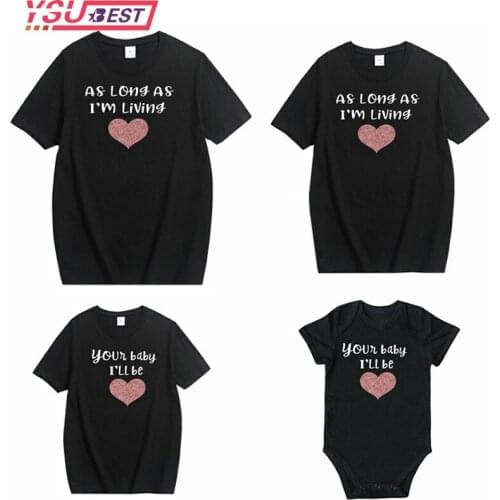 2020 Family Matching Clothes Tshirt Mother Daughter Baby Boy Kid Girls Father Son Short Sleeve Valentine Top Love Me T-shirt Top