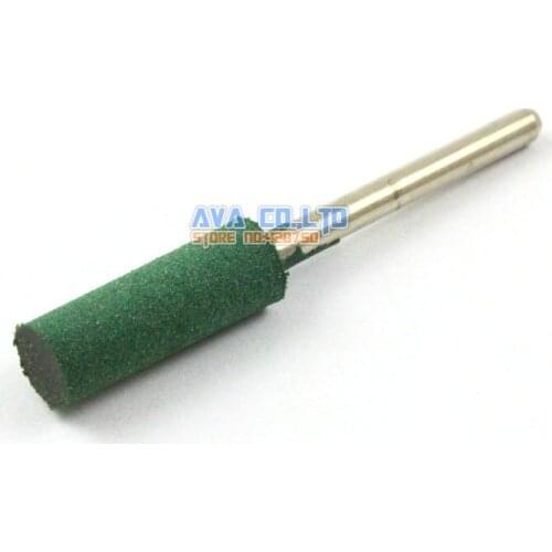 30 Pieces 8x19mm Green Barrel Mounted Rubber Polishing Point Grinding Bit 3mm Shank