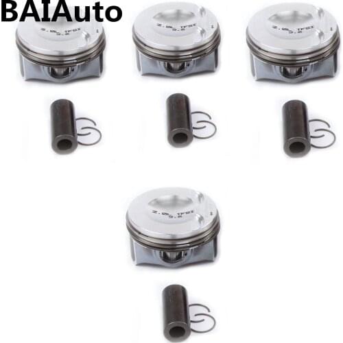 4PCS 1.4T 1.8T 2.0T Turbocharger Piston And Piston Rings For Audi A1 VW Golf Jetta MK5 6 B7 Pin 19mm 03C 107 065 BF 06H107065DF