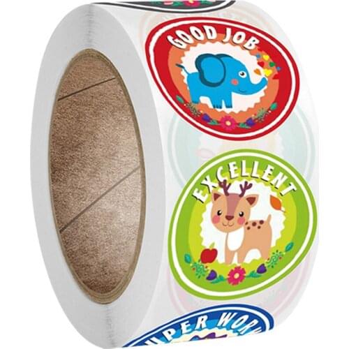 500PCS Cute Cartoon Animals Stickers for Kids Game toys Sticker School Teacher Children Education Reward Aesthetic Kawaii Design