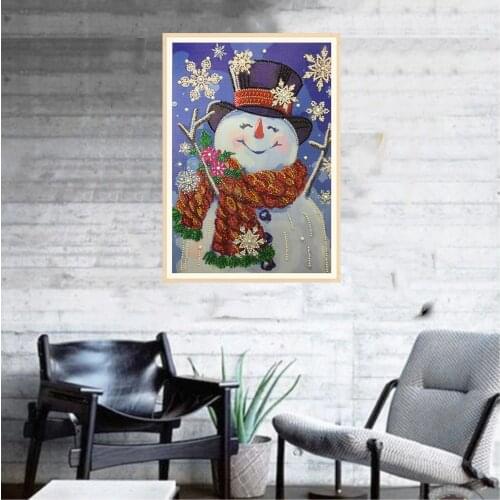 5D Special Shaped Partial Drill Diamond Painting Snowman Diamond Embroidery Cross Stitch Diamond Mosaic