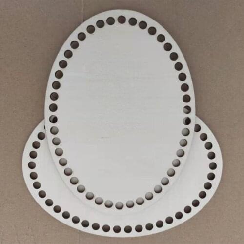 6pcs /Lot 10x15cm Laser Cut Custom Wood Hollow Bottom Thread Yarn Basket Wood Base