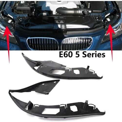 AU05 -Pair L+R Upper Headlight Lens Shell Cover Seal Gasket for -BMW E60 5-Series 2004-2010 63126934511 63126934512