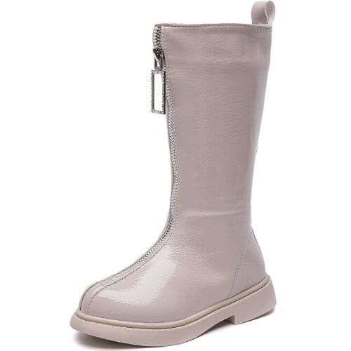 Childrens Boots 2021 New Girls High Boots Double Zipper Girl Non-slip Princess Long Boots Childrens Shoes Warm Hot Fashion