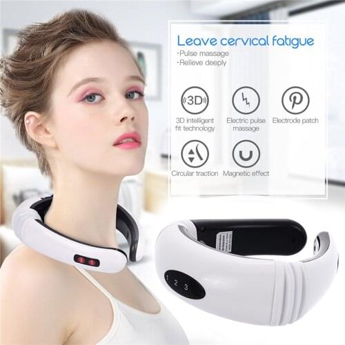 Electric Pulse Neck Massager Back Cervical Massage neck pad Physiotherapeutic Acupuncture Magnetic Therapy Relief Pain Tool