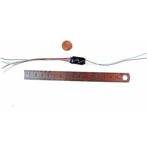 DCC LOCO DECODER FOR HO & N SCALE MODEL TRAIN with 4 Function with 9 Wire and Stay Alives Wires 870014/LaisDcc/KungFu Serie