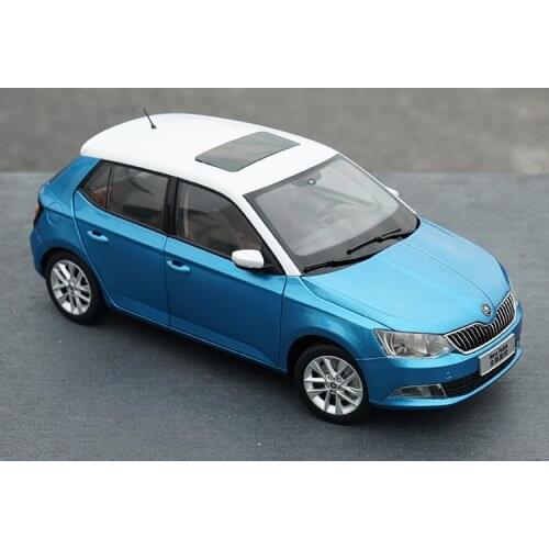 Original Factory Authentic 1:18 Vw Skoda New Fabia Scout Blue Diecast Sedan Car Model for Gift
