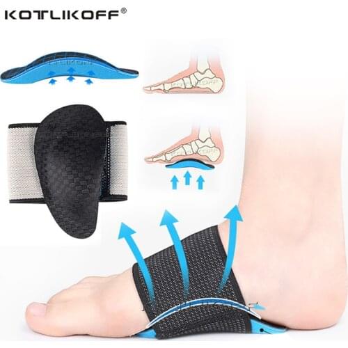 KOTLIKOFF Orthotic Insole For Flatfoot Arch Support 2.3cm Insert Corrector Relieve Pain Comfortable Shoe Cushion Orthopedic Pad
