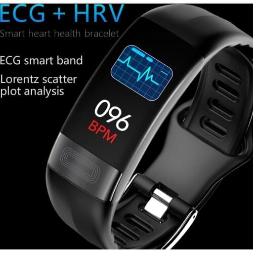P11 Smart Bracelet Heart Rate Blood Pressure ECG Health Index Detection Call Message Reminder IP67 Waterproof Fitness Sport Band