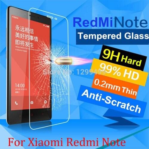 Luxury Ultra thin anti-Burst Tempered Glass Screen Protector Film For Xiaomi Redmi Note Hongmi Red Rice Redmi Note 5.5"