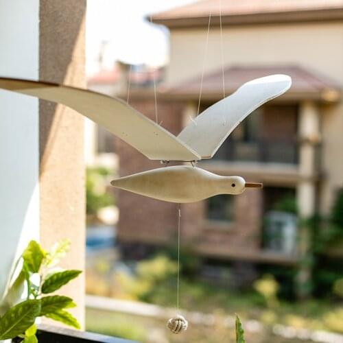 Manual Wooden Flying Bird Wind Chime Aerial Pendant Baby Room Hanging Decoration Childrens Room Wind Chimes Hanging Decorations