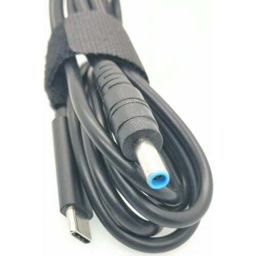 USB C Type C Power Supply Charger Adapter Charging Cable PD Emulator Trigger Angled Cord for Hp Envy EliteBook Laptop Adapter