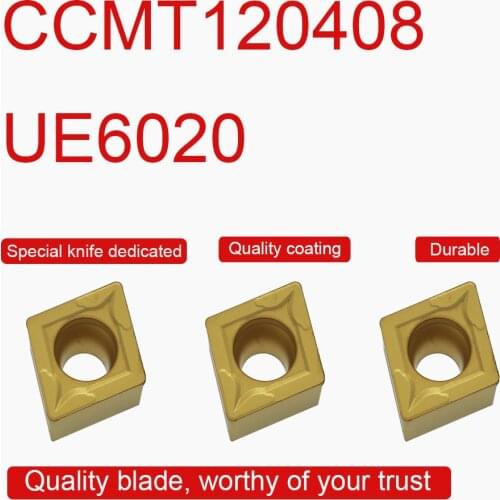 10PCS CCMT120408 UE6020 Caebide Inserts Internal Turning High Quality CCMT12 Blade CNC Lathe Tool Accessories