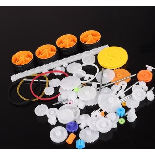 High Quality 78Pcs Gear Motor Gearbox Toy Robot Model Craft DIY Accessories Four Wheel Drive Car Children Scientific Experiment