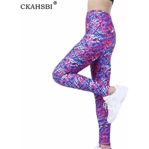 CKAHSBI Womens High Waist Breathable Slim Stretch Yoga Leggings Fitness Running Gym Push Up Sports Full Length Letters Pants