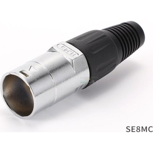 1Pcs RJ45 network cable plug LED display signal SE8MC docking angle socket data transmission XLR Fever plug-in HiFi