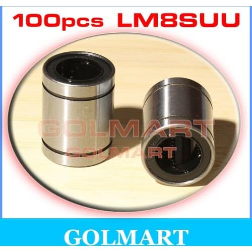 100pcs Linear Bearings LM8SUU Bearing 8*15*17mm Linear Motion Bush Bushing for 8mm rail