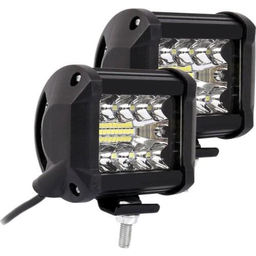 2 Pcs/pair 4 Inch LED Driving Work Lights 200W 6000K Flood Spot Combo Lights Off Road Lamp Car Truck Lighting Automobiles