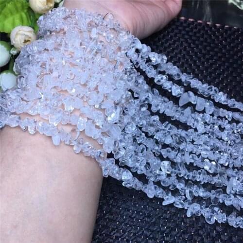 Natural quartz crystal gravel loose beads Semi-finished products for jewelry making necklace DIY bracelet