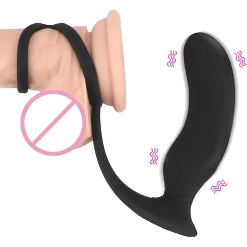 9 Frequency Vibrator Anal Plug Delay Ejaculation Ring G Spot Stimulator Butt Plug Prostate Massage Sex Toy For Men