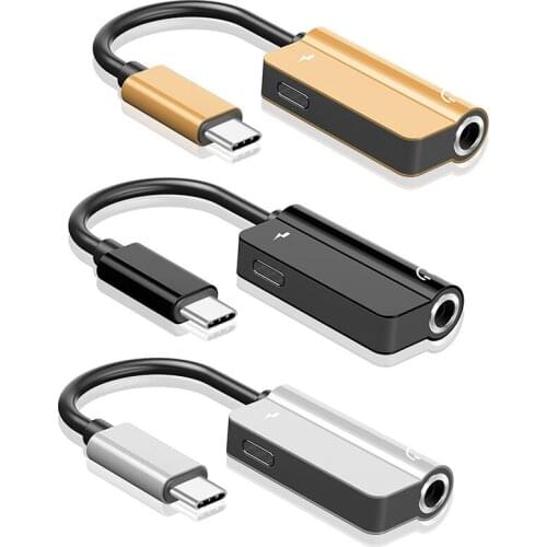 Headphone adapter cable type-c to 3.5 interface audio converter listening song charging two-in-one mobile phone adapter