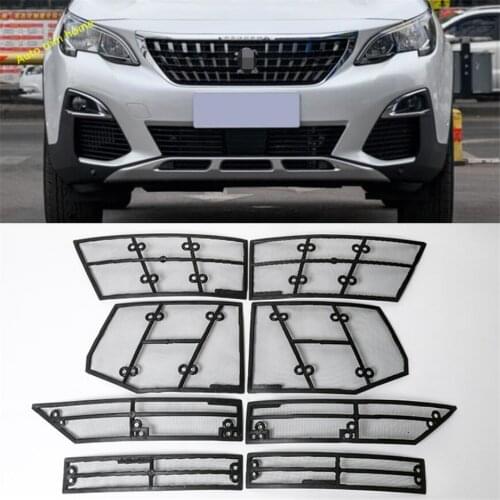 Accessories Car-styling Front Insect Screening Mesh Grille Protection Net Cover Trim For Peugeot 3008 3008GT 2017 2018 2019 2020