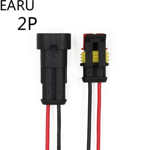AMP 1.5 2 Pin Way Sealed Waterproof Electrical Wire Connector Plug Set Auto Connectors With Cable Factory Online Wholesale
