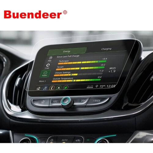 Buendeer 8 Inch Car Navigation Tempered Glass film For Chevrolet Equinox Volt Malibu 2016-2019 Screen Protective Accessories
