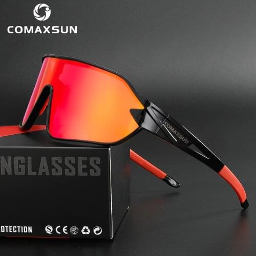COMAXSUN Cycling Glasses MTB Road Bike Sport Mirror Sunglasses Riding Eyewear Anti-UV400 Bicycle Goggles