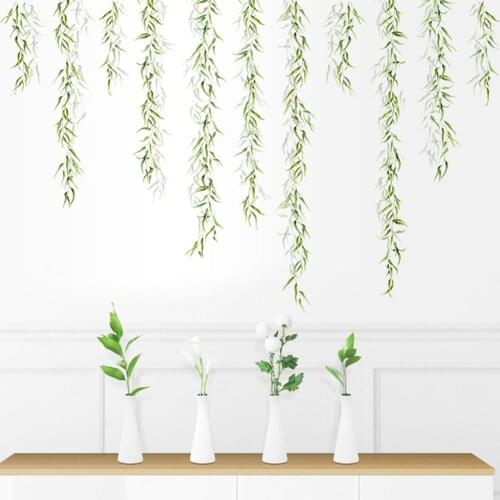 Willow Leaf Wall Decorative Stickers For Bedroom Living Room Porch Home Enterance