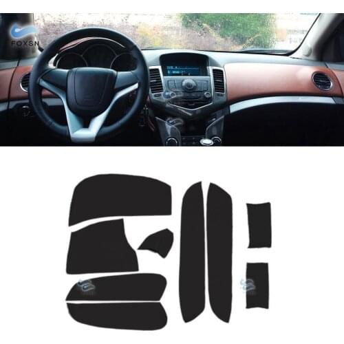 For Chevrolet Classic Cruze 2009 - 2015 Microfiber Leather Interior Door Armrest / Center Dashboard Panel Cover Sticker Trim