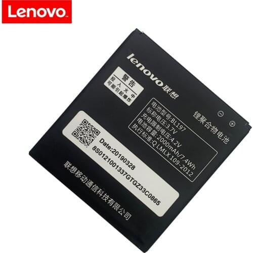 For lenovo a820 battery S889T S720 A800 A798T Battery BL197 2000mAh for Lenovo MTK6577 MTK6589 mobile phone