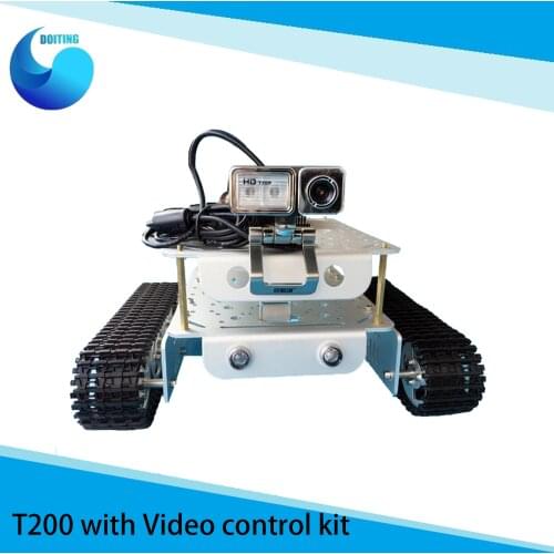 DOIT TD200 Double Caterpillar Heavy Metal Video Tank Chassis Robot Model Intelligent Car Electronic Contest Car Chassis DIY Set