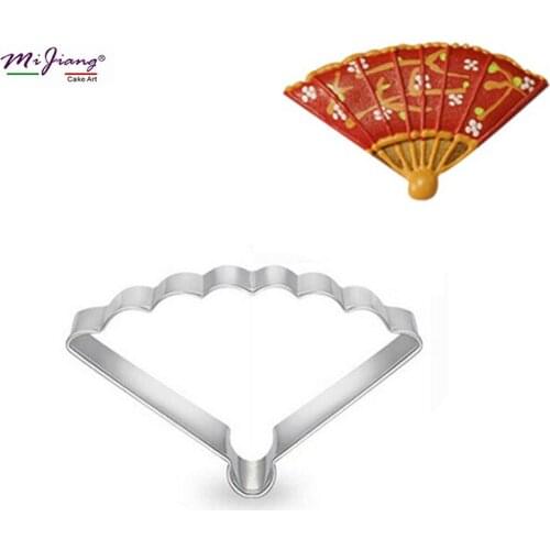 Stainless Steel Fan Shaped Fondant Cookie Cutter Slicers Mold DIY Cake Decorating Biscuit Baking Pastry Tools Bakeware S7053