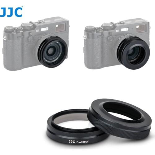 JJC Aluminium Lens Hood Kit with UV filter For Fuji X100V X100F X100T X100S X100 Camera Filter Anti Reflection Lens Protector