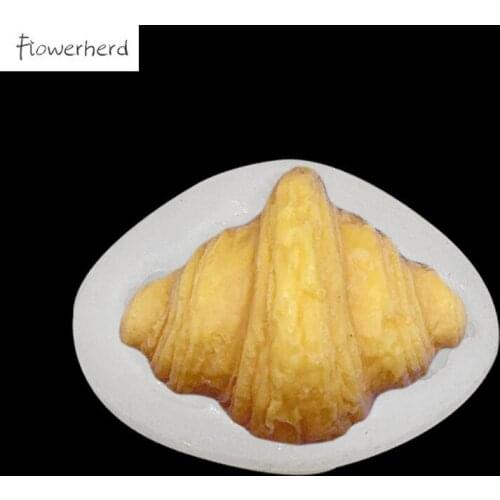 Croissant Dessert Silicone Mold DIY Aromatherapy Candle Molds Resin Mold Plaster Chocolate Cake Decorating Tools