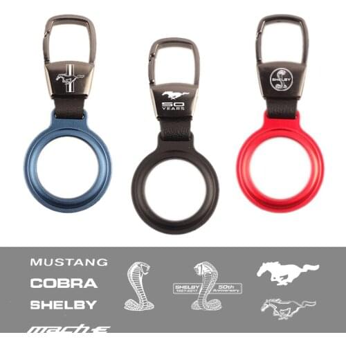 Magnetic Metal Protective Airtag Case car Keychain For Ford Mustang Shelby GT GT500 GT350 car accessories Stickers