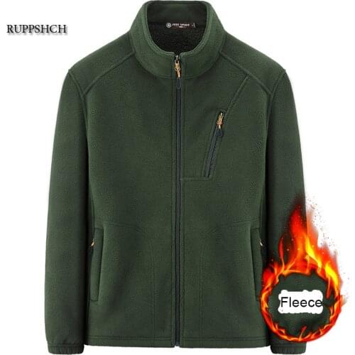 Men Winter Jacket Men Soft Fleece Warm Fashion Multi-Zip Autumn Windproof Thick Warm Men Windbreaker Parka Bomber Jacket Men