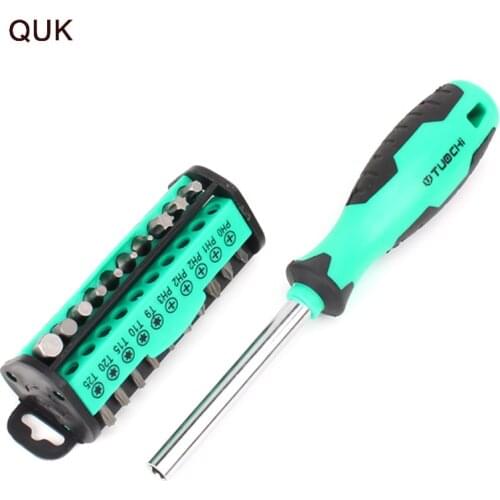 QUK 30 Pcs Mini Screwdriver Set Magnetic Hex Torx Phillips Slotted Screw Bits Universal Socket Removable Portable Hand Tool Kits
